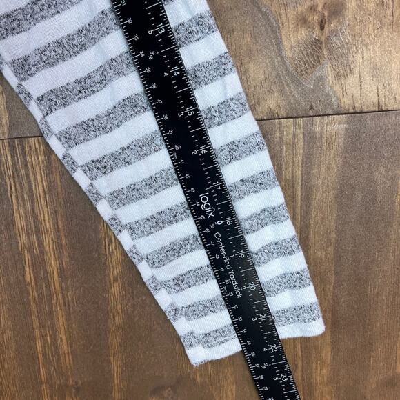 Caution To The Wind Womens Sweater Gray White Stripe Front Tie Lightweight M/L - Picture 10 of 13